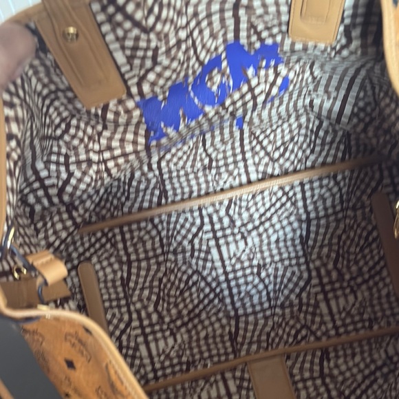 MCM Cognac Visetos Tote Bag - Picture 7 of 8